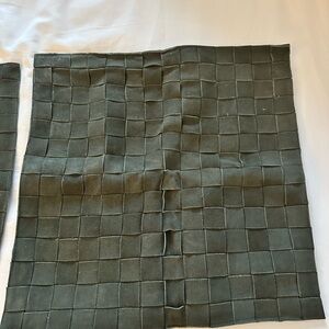 Pottery Barn Hunter Green Woven Accent Pillow (2)